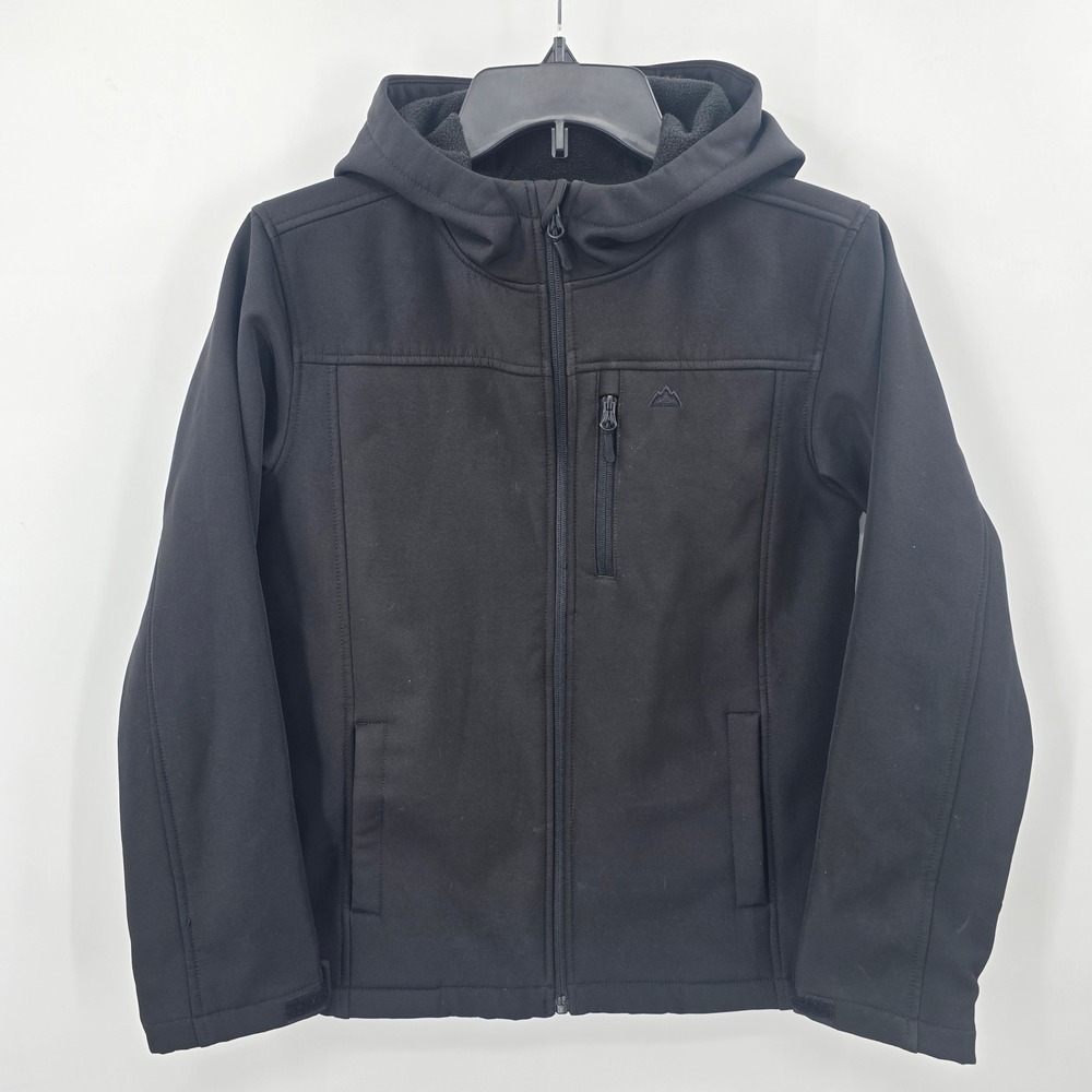 Snozu Performance Womens Black Softshell Fleece Lined Hooded Jacket Size M 10/12